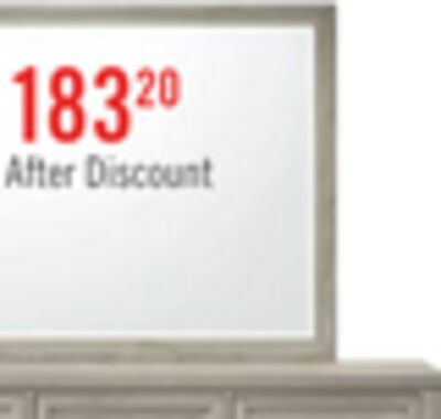 Lara Bedroom Dresser Mirror - Antique Grey