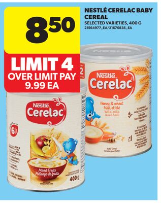 NESTLÉ CERELAC BABY CEREAL, 400 G