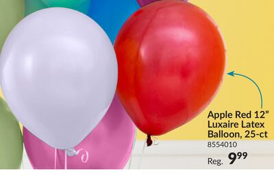 Apple Red 12" Luxaire Latex Balloon, 25-ct