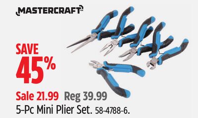 Mastercraft 5-Pc Mini Plier Set