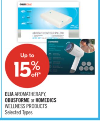 ELIA AROMATHERAPY, OBUSFORME or HOMEDICS WELLNESS PRODUCTS