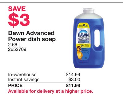 Dawn Advanced Power dish soap