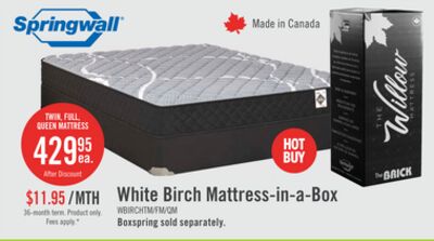 Springwall White Birch Tight Top Firm Twin Mattress-in-a-Box