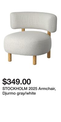 STOCKHOLM 2025 Armchair, Djurmo gray/white