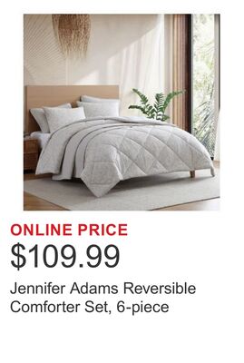 Jennifer Adams Reversible Comforter Set, 6-piece
