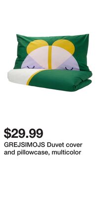 GREJSIMOJS Duvet cover and pillowcase, multicolor
