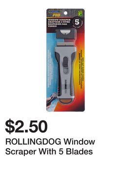 ROLLINGDOG Window Scraper With 5 Blades