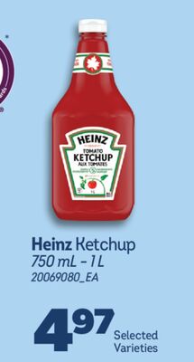 HEINZ KETCHUP, 750 ML - 1 L