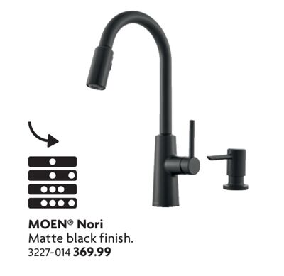 Nori Matte black finish