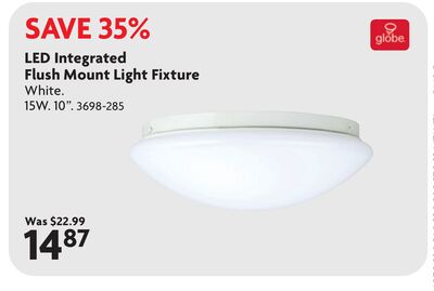 LED Integrated Flush Mount Light Fixture