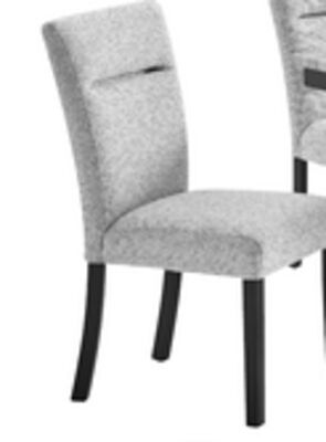 Libra Dining Chair with Polyester Fabric, - Grey