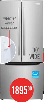 Frigidaire Gallery 30" 20 Cu. Ft. Standard-Depth French-Door Refrigerator - Smudge-Proof® Stainless Steel - GRFN2023AF