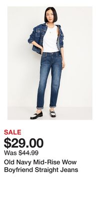 Old Navy Mid-Rise Wow Boyfriend Straight Jeans