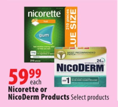 Nicorette or NicoDerm Products