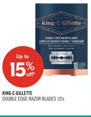 KING·C·GILLETTE DOUBLE EDGE RAZOR BLADES