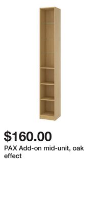 PAX Add-on mid-unit, oak effect