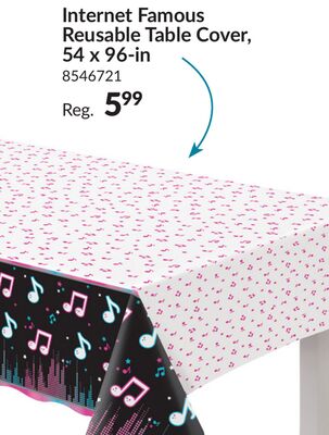 Internet Famous Reusable Table Cover, 54 x 96-in