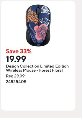 Design Collection Limited Edition Wireless Mouse - Forest Floral