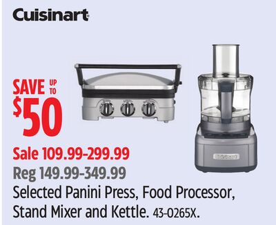 Selected Panini Press, Food Processor, Stand Mixer and Kettle