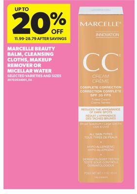 MARCELLE BEAUTY BALM, CLEANSING CLOTHS, MAKEUP REMOVER OR MICELLAR WATER