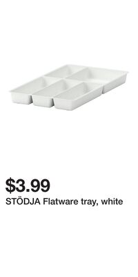 STÖDJA Flatware tray, white