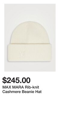 MAX MARA Rib-knit Cashmere Beanie Hat