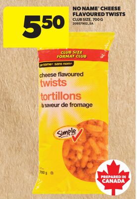 NO NAME® CHEESE FLAVOURED TWISTS, 700 G