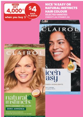 NICE'N EASY OR NATURAL INSTINCTS HAIR COLOUR