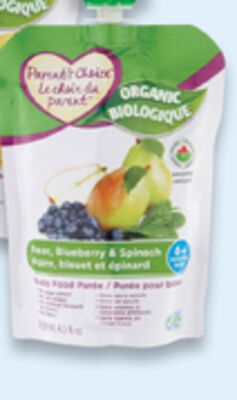 Parent's Choice 100% organic pouches