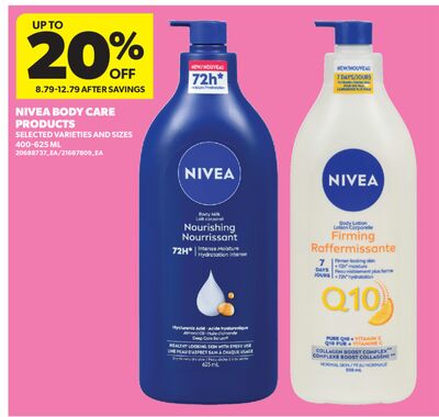 NIVEA BODY CARE PRODUCTS, 400-625 ML
