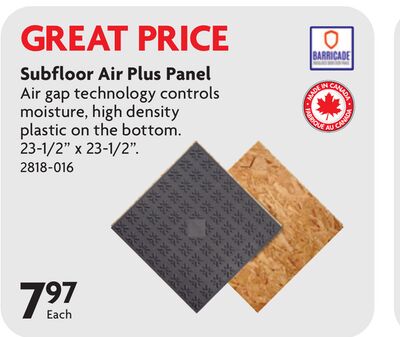 Subfloor Air Plus Panel
