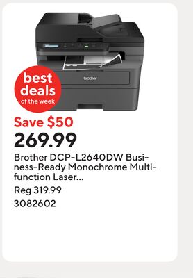 Brother DCP-L2640DW Business-Ready Monochrome Multifunction Laser Printer