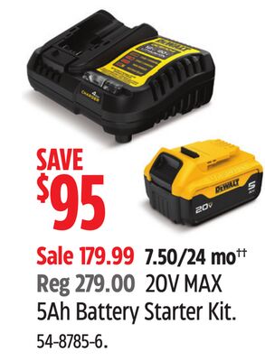 DeWALT 5Ah Battery Starter Kit
