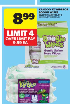 KANDOO 3X WIPES OR BOOGIE WIPES, 90' S