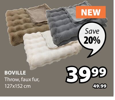 BOVILLE Throw, faux fur