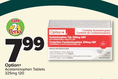 Option+ Acetaminophen Tablets