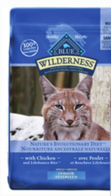 BLUE BUFFALO® Wilderness® cat food, 4.9-5.4 kg.