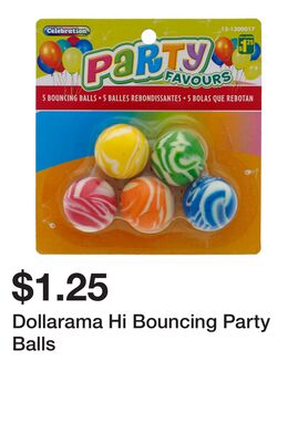 Dollarama Hi Bouncing Party Balls