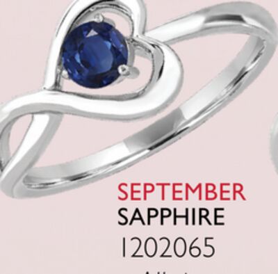 Sterling Silver Sapphire Infinity Heart Ring