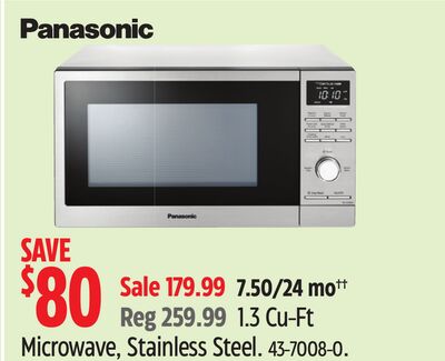 1.3 Cu-Ft Microwave, Stainless Steel