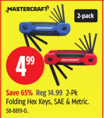 Mastercraft Folding Hex Keys
