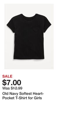 Old Navy Softest Heart-Pocket T-Shirt for Girls