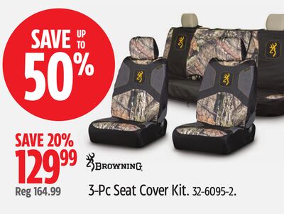 Browning 3-Pc Seat Cover Kit.