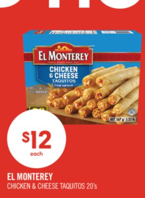 EL MONTEREY CHICKEN & CHEESE TAQUITOS