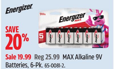 Energizer MAX Alkaline 9V Batteries