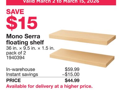 Mono Serra floating shelf