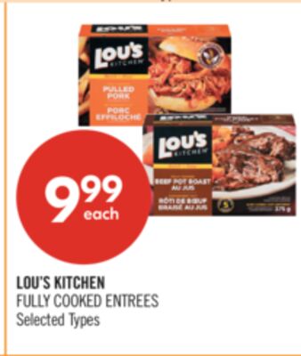 LOU'S KITCHEN FULLY COOKED ENTREES