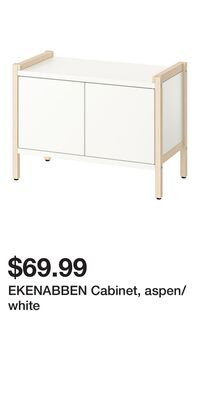 EKENABBEN Cabinet, aspen/white
