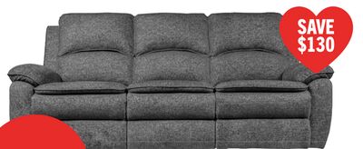 Chandler 82" Chenille Fabric Reclining Sofa - Grey