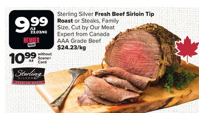 Sterling Silver Fresh Beef Sirloin Tip Roast